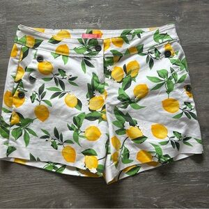 Isaac Mizrahi New York Lemon Print Women's Shorts Size 10